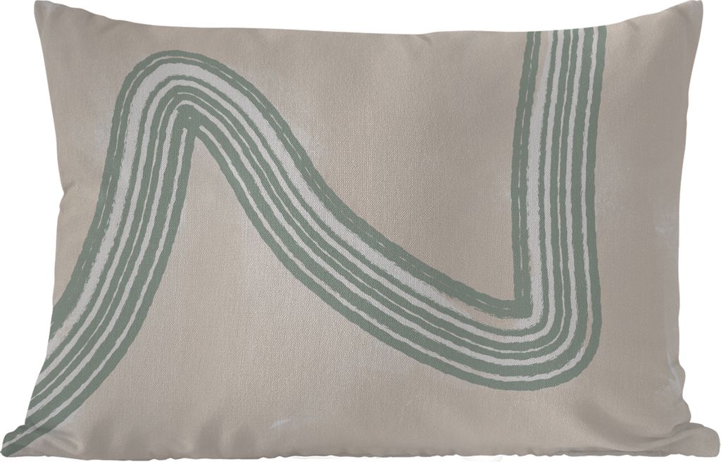 MuchoWow Outdoor Kissen - Linie - Abstrakt - Design - 50x30 cm - Wetterfest - Lounge Kissen - Sofa kissen - Wohnzimmer Dekoration