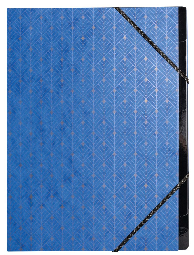 Harmonika Neo Déco Ordner mit Gummibändern – Umschlag aus 400 g/m² Karton, Innenseiten aus Recyclingkarton – 7 Fächer – Maße: 24 x 32 cm...
