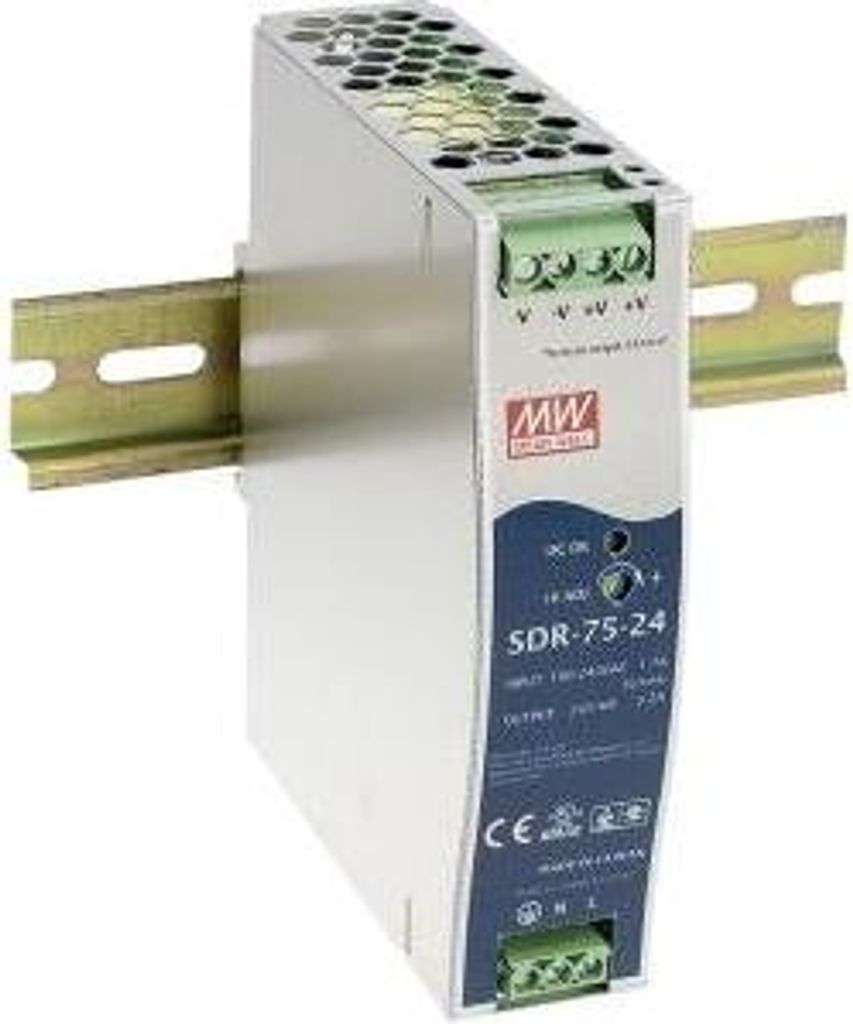 MEAN WELL Stromversorgung Netzteil 76 W Metallisch (SDR-75-12)