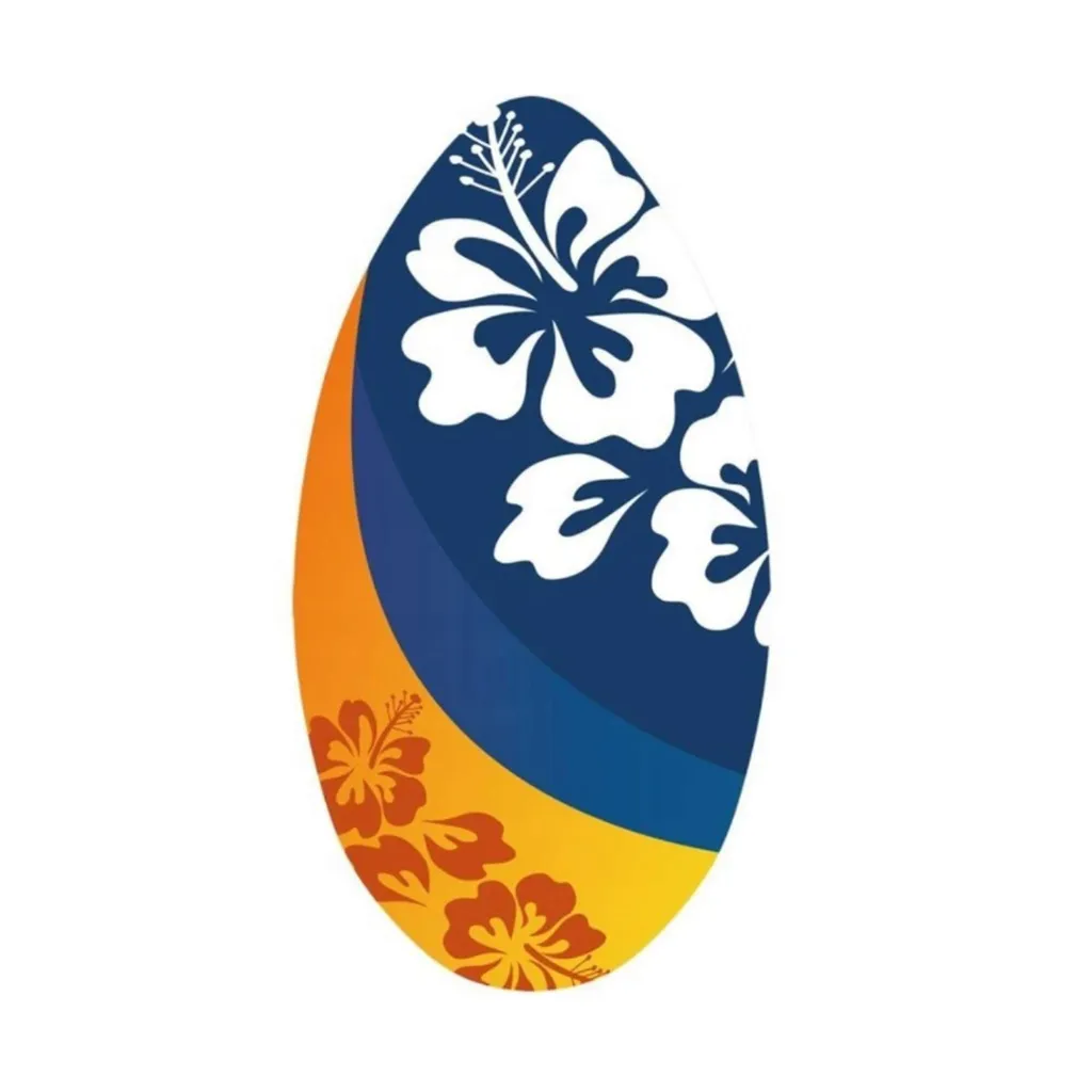 Planche de Skimboard 100cm SportX Flower - Jeu de Plage Orange et Bleu
