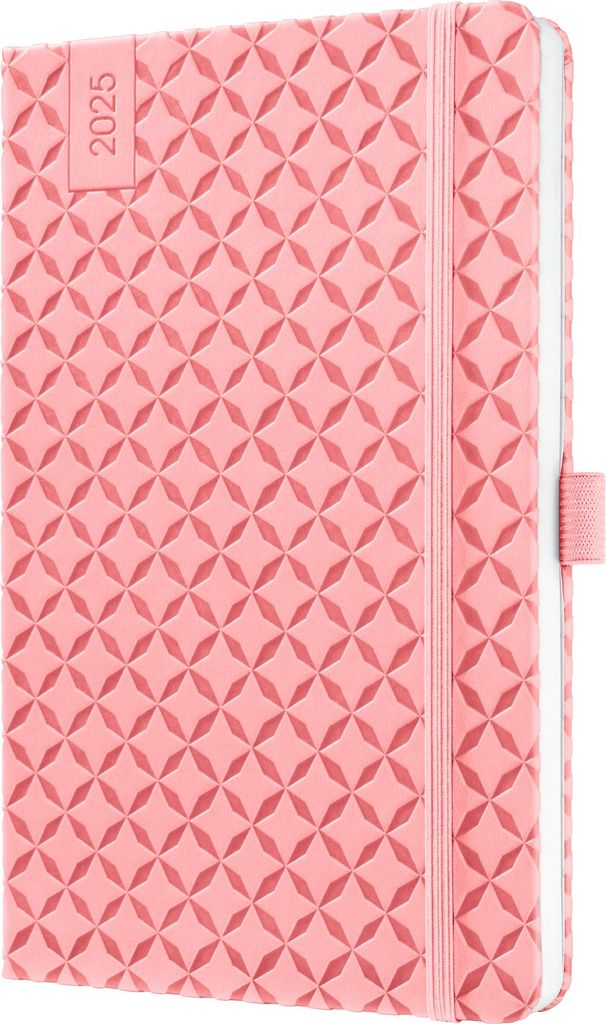 SIGEL J5111 Wochenkalender Jolie 2025 - - 1 Jahr - Hardcover - ca. A5 - rosa - 174 S.