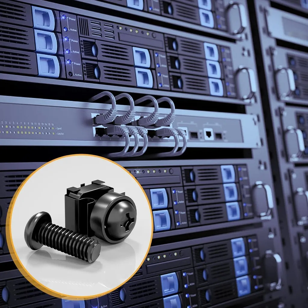 Vis M6 acier haute résistance pour serveur et rack - 50 sets complets - 6