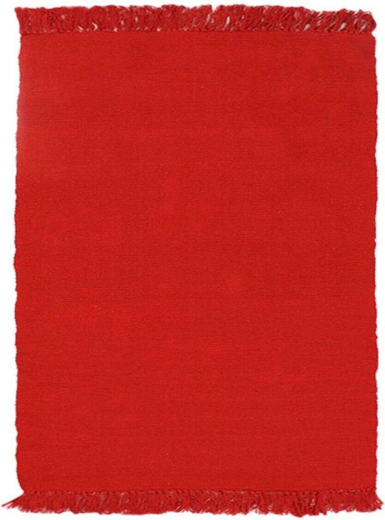 Tapis en coton rouge 120x170 Image du produit 