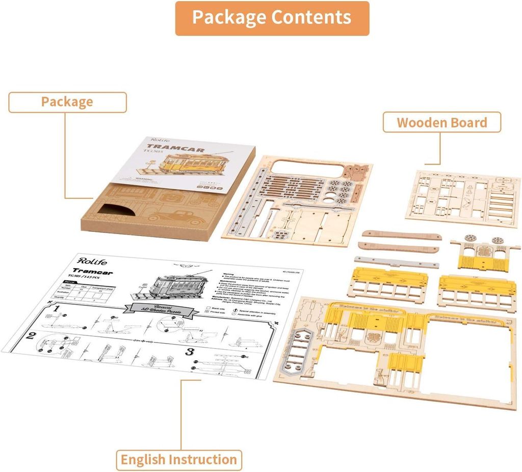 Drevené 3D puzzle s električkou Obrázok produktu 14