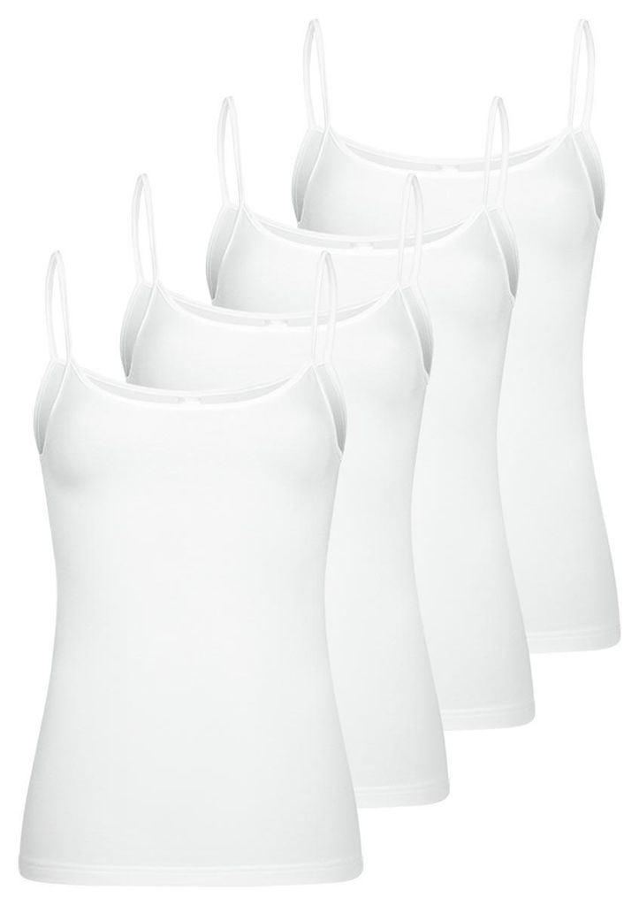 Nina von C. 4er Pack Motion Spaghetti Top Weiches Material, ohne Seitennähte, Schmale Satinabschlüsse und flache Kanten, Angenehme Passform mit h...