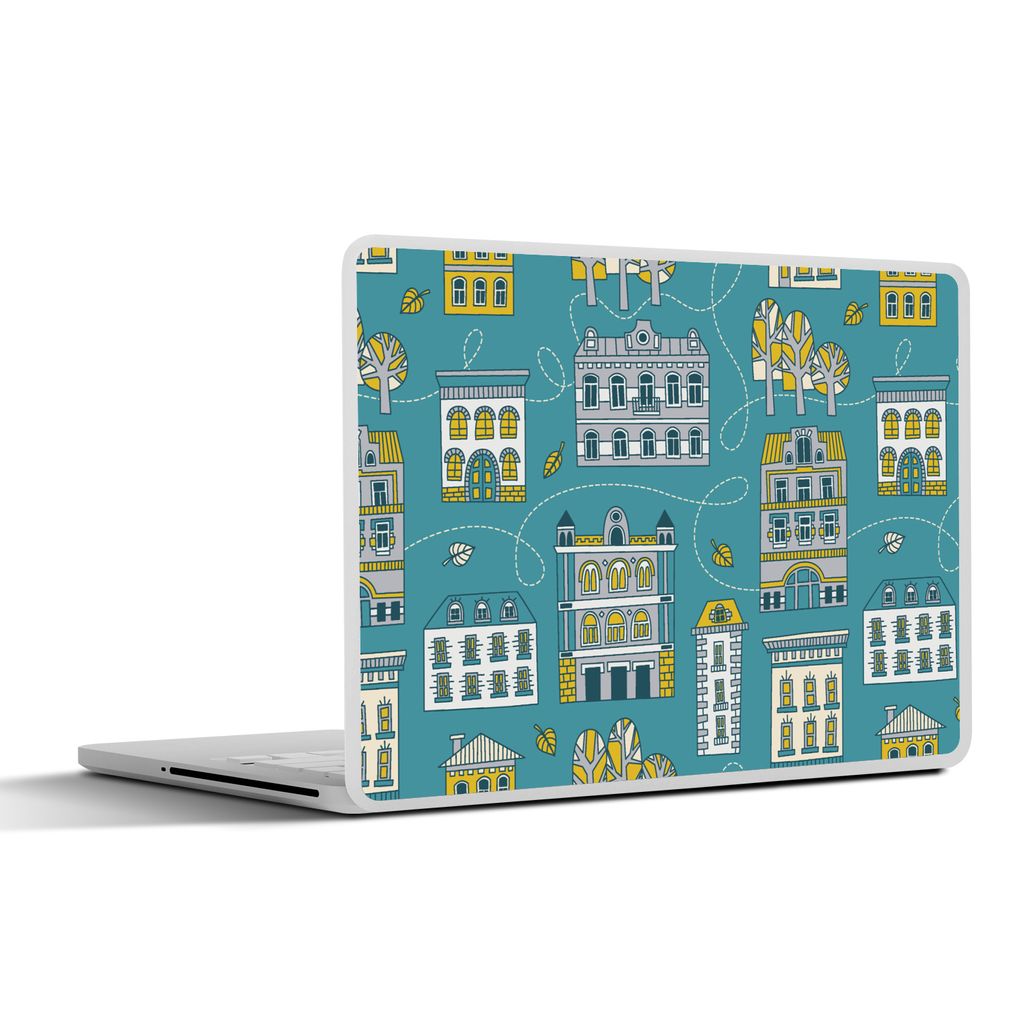 MuchoWow Laptop Aufkleber Sticker Cover Herbst - Schnittmuster - Startseite 32.5x23.5 cm - Sticker für Laptop - Selbstklebend