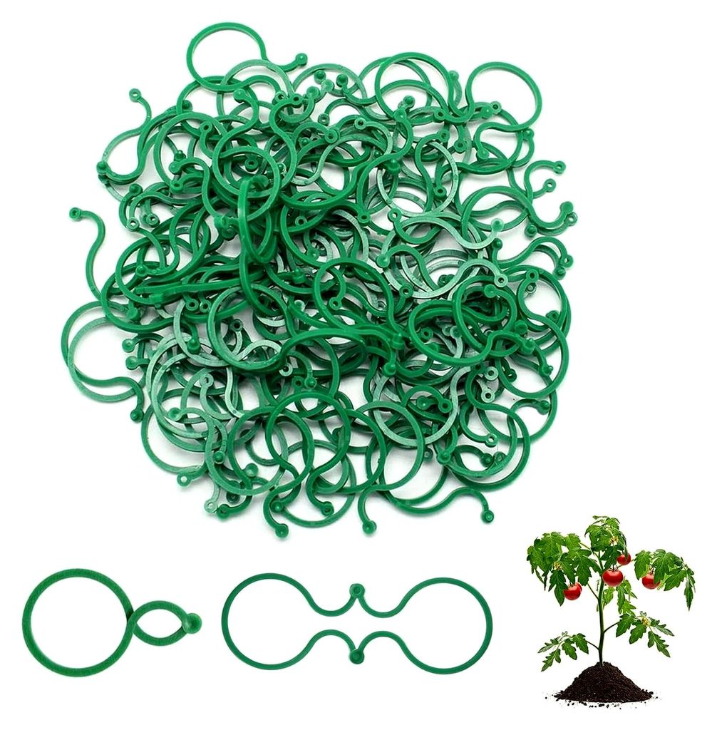 Pflanzenhalter-Clips | 100 Stück Tomatenhalter zur Stabilisierung und Befestigungshilfe für Gemüse