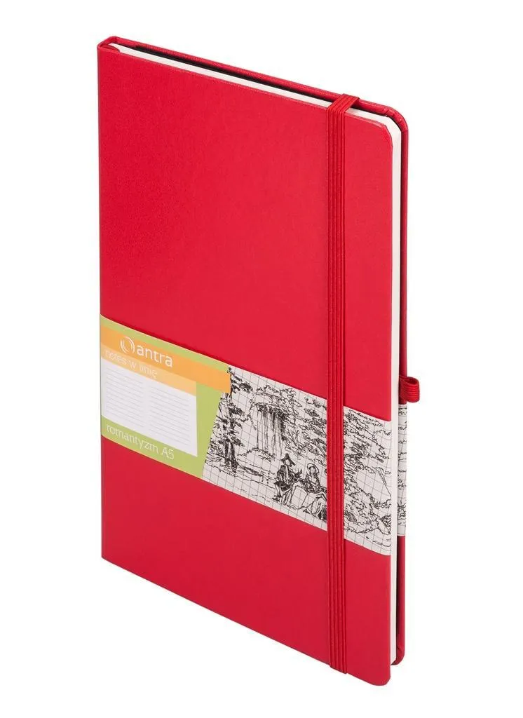 Taccuino A5 Rosso con Elastico Romanticismo: Pratico e Resistente - 2