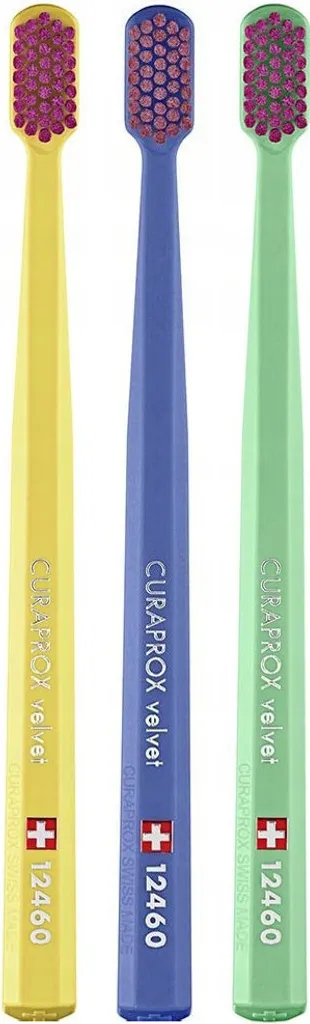 Curaprox CS 12460 Velvet Spazzolino: Tradizione Svizzera in Set da 3
