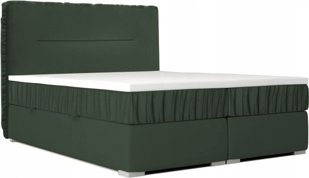 Boxspringbett FALBI für das Schlafzimmer, 140x200 (Flasche grün - Kronos 19)