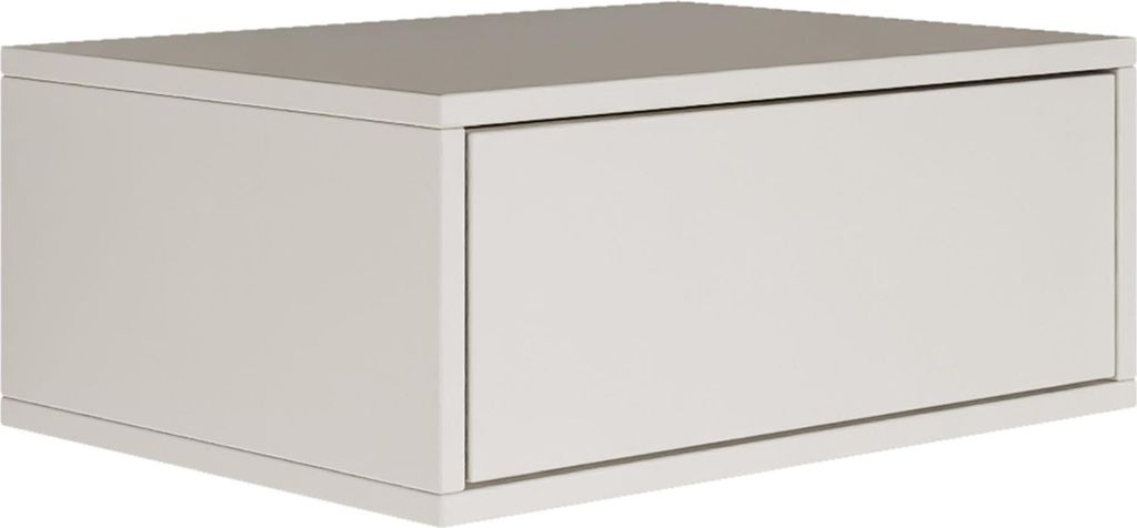 Selsey Framme - Table de nuit suspendue avec tiroir, blanc, Image du produit 