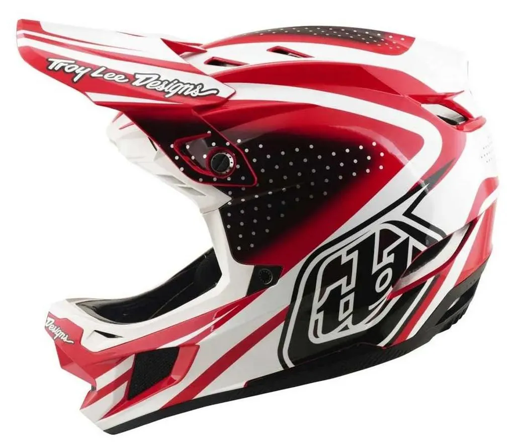 Casque Troy Lee Designs D4 Polyacrylite Rouge M - Descente et BMX Race