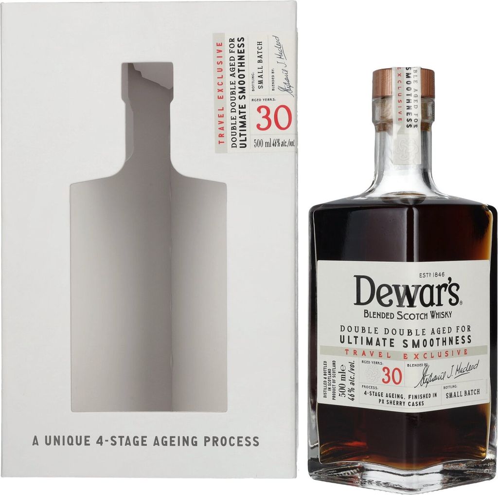Dewar's 30 Years Old Double Double Aged Blended Scotch Whisky 46% Vol. 0,5l in Geschenkbox