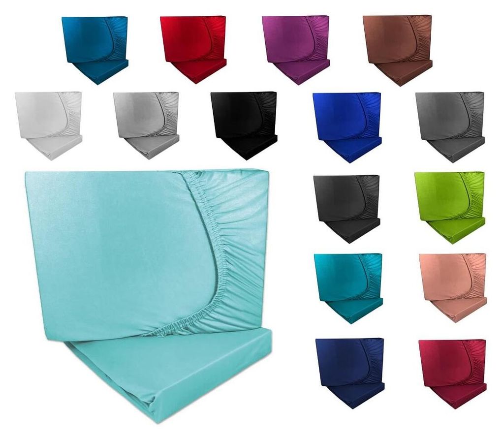 Doppelpack Mikrofaser Spannbettlaken 90x200 cm - 100x200 cm Produktbild 