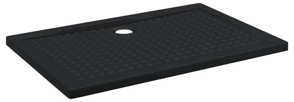 vidaXL Étagère de douche à pois noire en ABS durable 120 x 80 x 4 cm