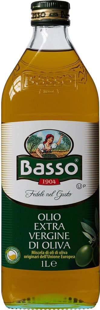 Basso Ital. natives Olivenöl extra -kaltgepresst, 2er Pack (2 x 1 l)