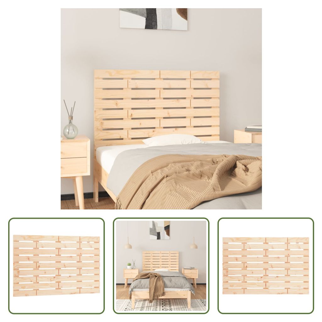 The Living Store Wand-Kopfteil 81x3x63 cm Massivholz Kiefer Produktbild 