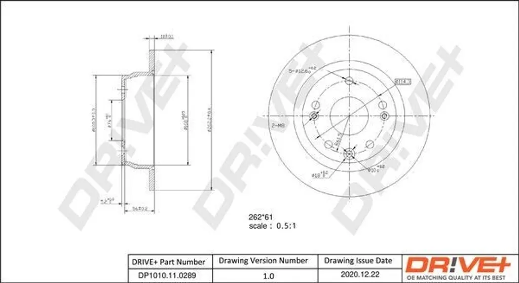 Disque de frein arrière pour Kia Cee'D et Sportage - Entretien OEM