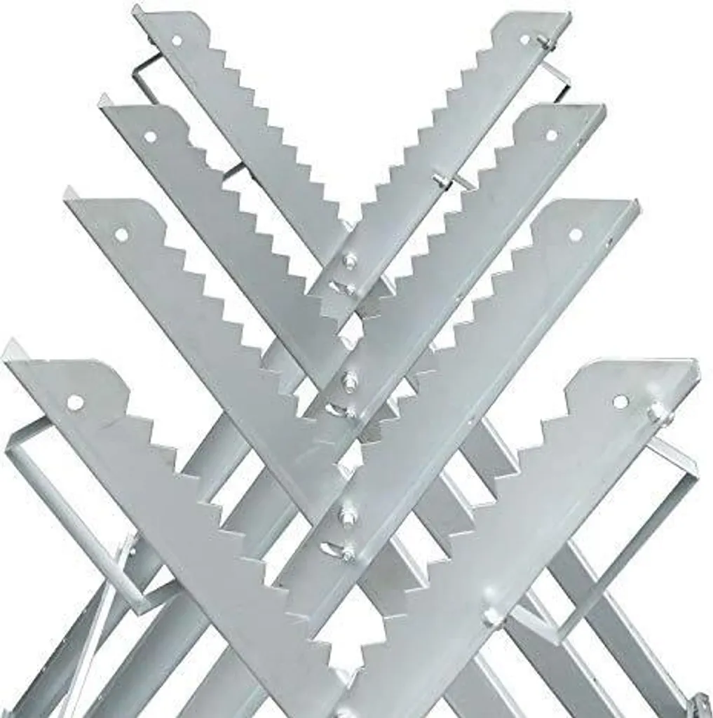 Chevalet de Sciage Robuste 150kg en Acier Galvanisé avec Support Pliable