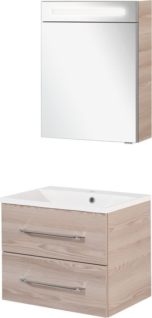Fackelmann B.CLEVER Badmöbel Set 3-teilig, 60 cm, Braun Produktbild 