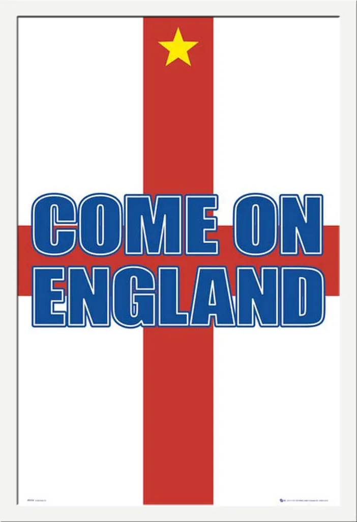 Décoration murale Angleterre Come On idéale pour salon avec cadre blanc MDF
