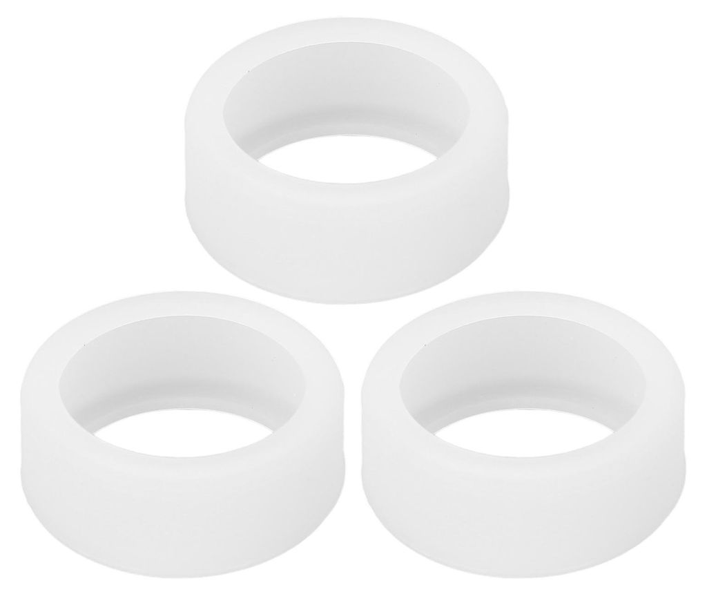 3 Stück Silikon-Ringabdeckungen für Smart, kratzfest, hautfreundlich, elastischer Schutz, Schutzhülle, Weiß, S, Größe 6, 7, 8, 9, 10