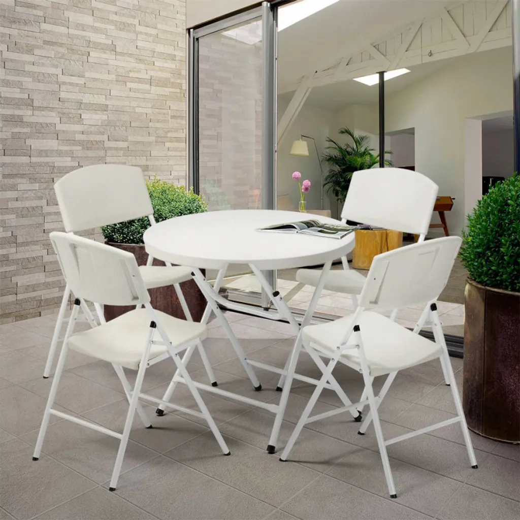 Table pliante de jardin Arthur 80 cm camping portable résistante - 7