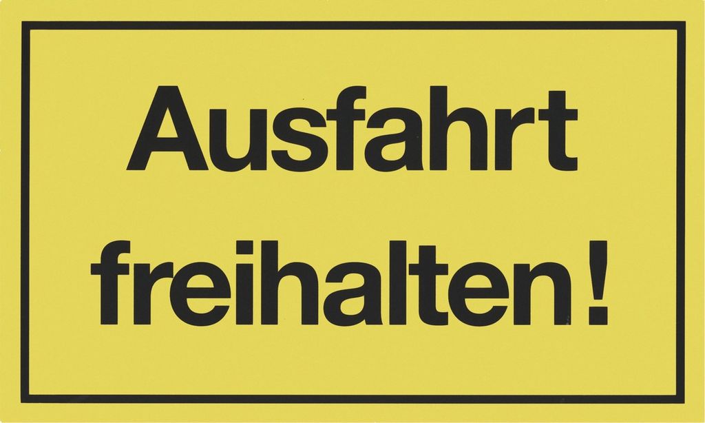 Hinweisschild "Ausfahrt freihalten" gelb, 15 x 25 cm aus Produktbild 