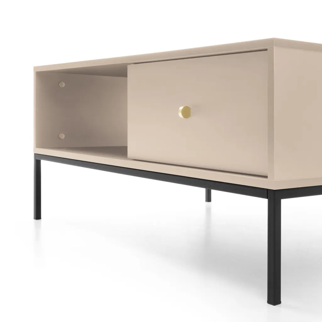 Table basse MINIO MINIMAL Beige - Finition mate et structure robuste