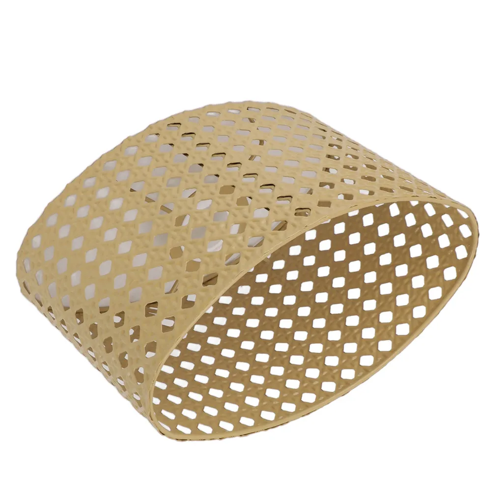 Abat-jour en métal ajouré forme ovale pour lampe de chevet ou suspension