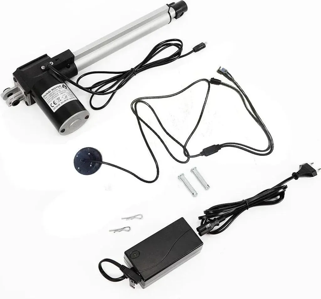 Attuatore per Poltrone Alzapersona 24V - Forza 600kg - Ricambio Nero