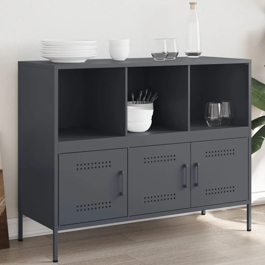 Mobile Madia vidaXL Antracite Acciaio | Arredamento Loft Industriale