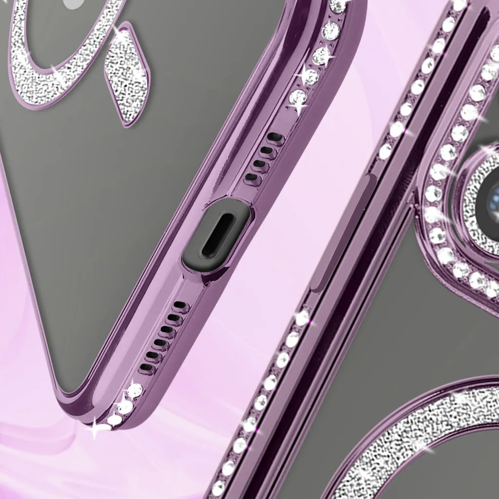 Cover Luxury Avizar iPhone 12 Pro Max Viola Diamante MagSafe - 4