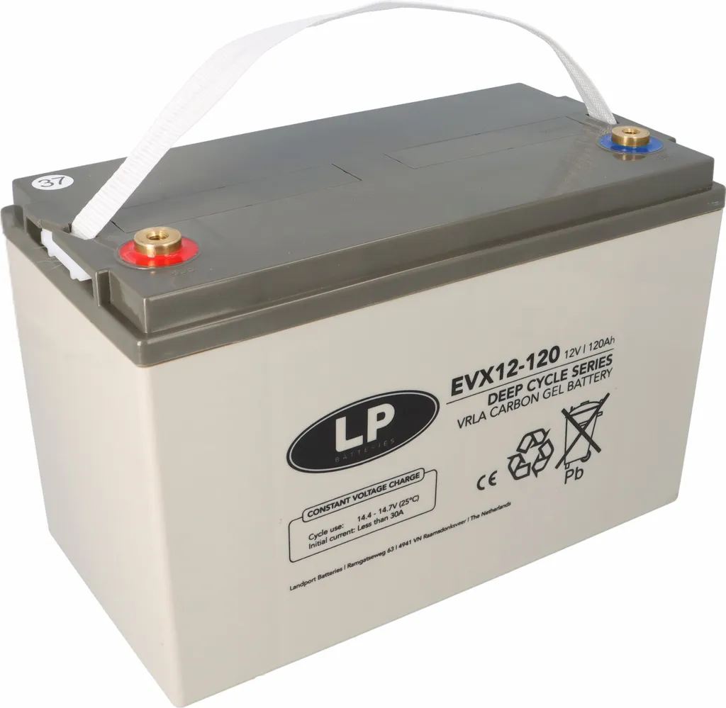 Batterie AGM-GEL 12V 120Ah Landport LP EVX12120 haute capacité cyclique