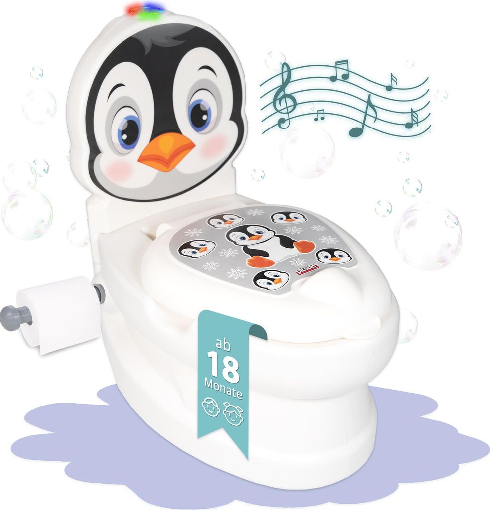 Töpfchen mit Spülgeräusch Pinguin, Kindertoilette Produktbild 