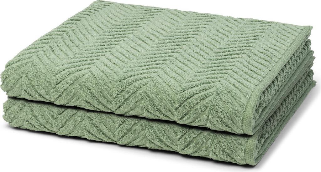 Ross Sensual Skin 2 X Duschtuch im Set Walkfrottee aus Baumwolle 500 g/m², Mit Aloe Vera veredelt hautfreundlich, Zopfmuster mit gewebter Bordüre...