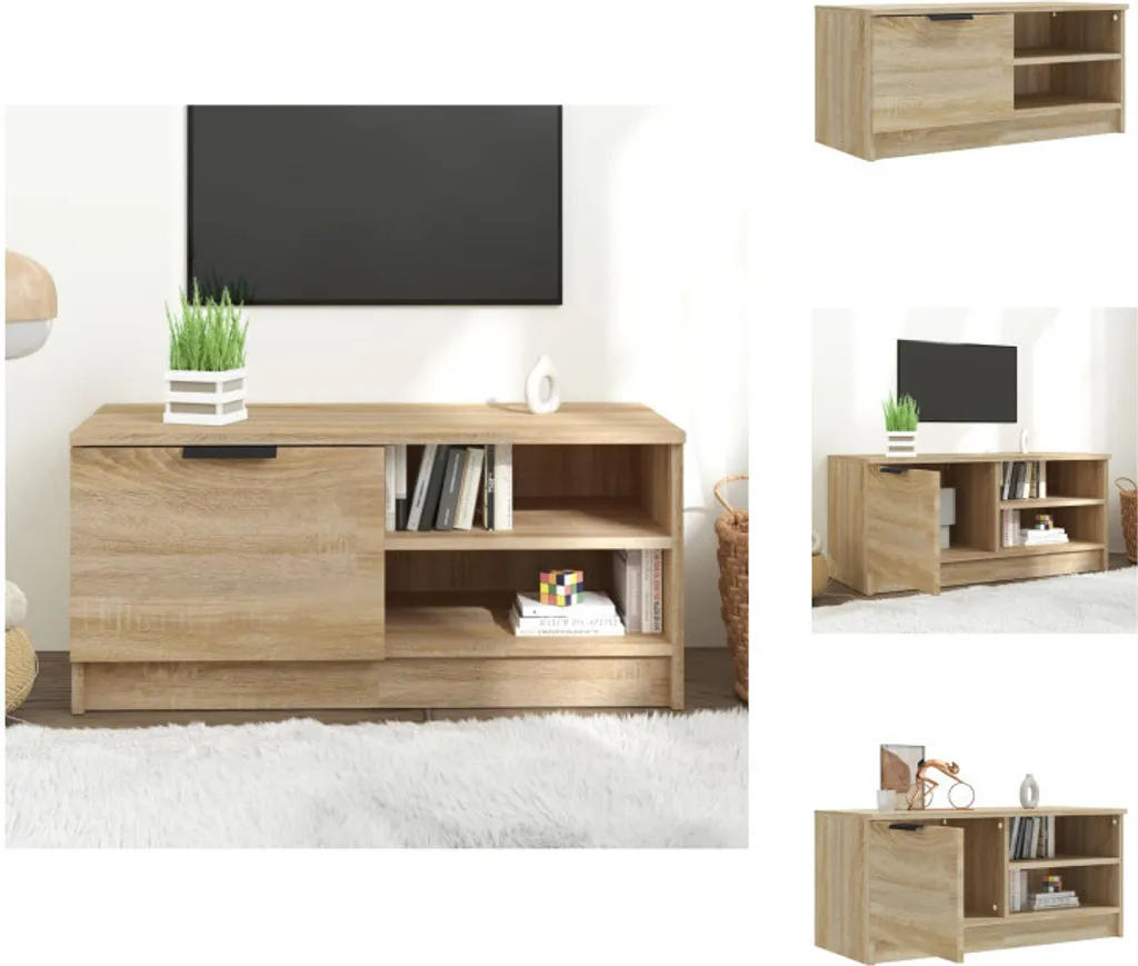 Supporto TV vidaXL Rovere Sonoma 80cm | Mobiletto Multimediale Moderno