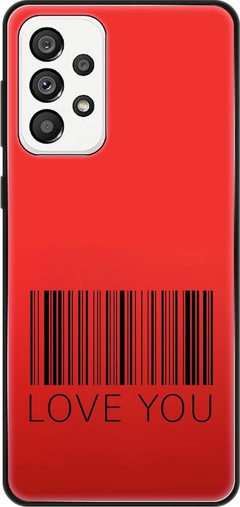 König Design Hülle kompatibel mit Samsung Galaxy A73 5G Kunststoff Soft Handyhülle - Handy Case Love You