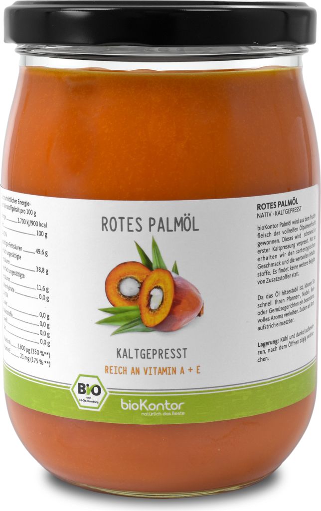 Rotes Palmöl 1000ml (1 L) I nativ I 100% rein Produktbild 