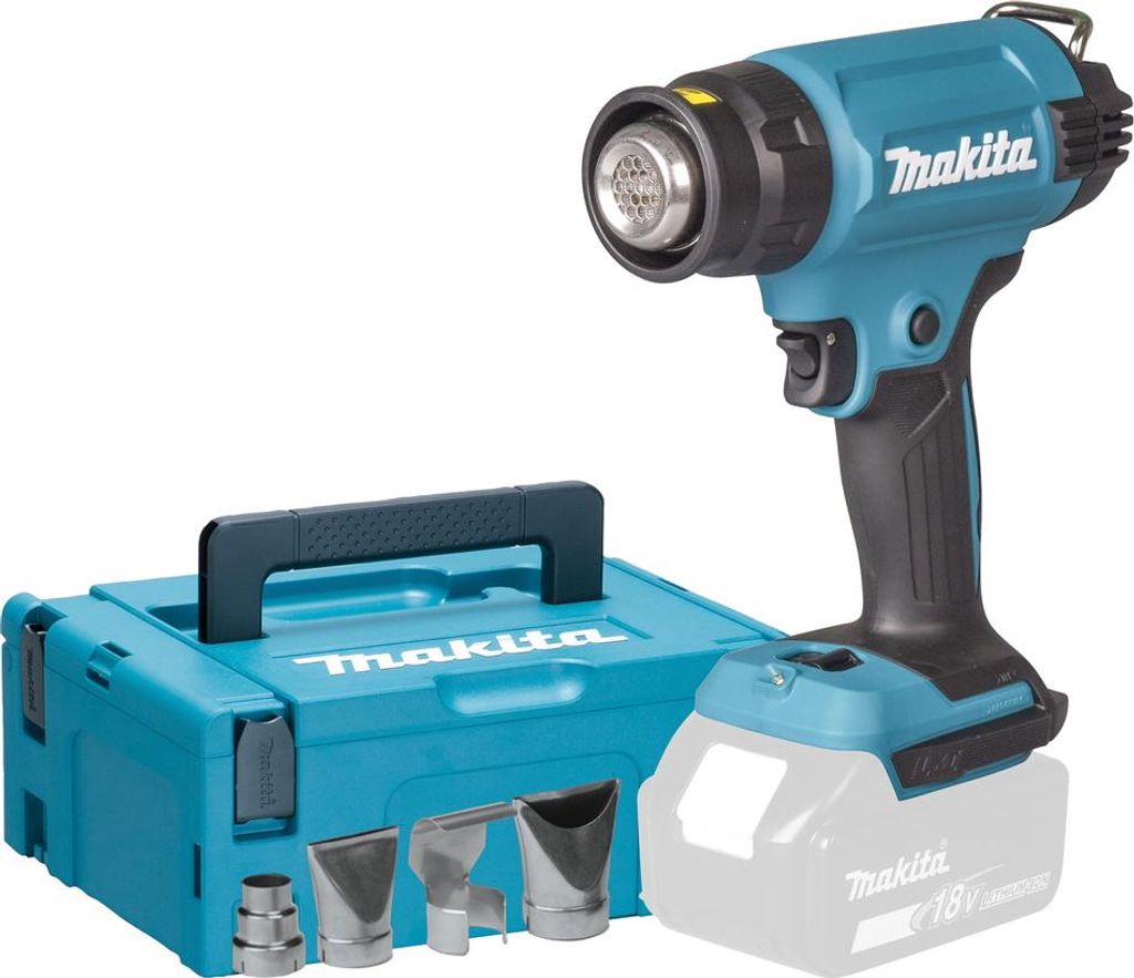 Makita DHG181ZJ Pistolet à air chaud sans fil en coffret Image du produit 