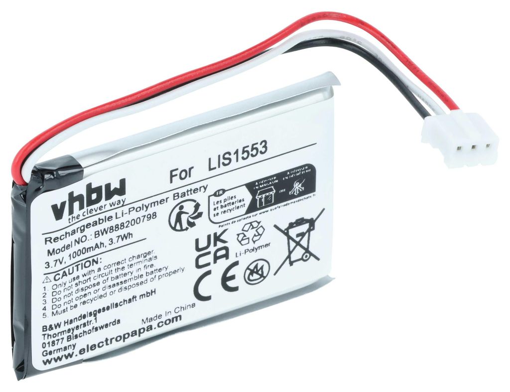 vhbw Akku kompatibel mit Sony WH-CH700N, MDR-XB950N1, Produktbild 