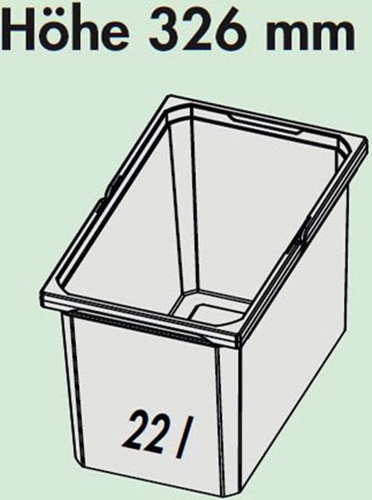 Naber, Ersatzeimer, hellgrau (22 Liter) - Mülleimer