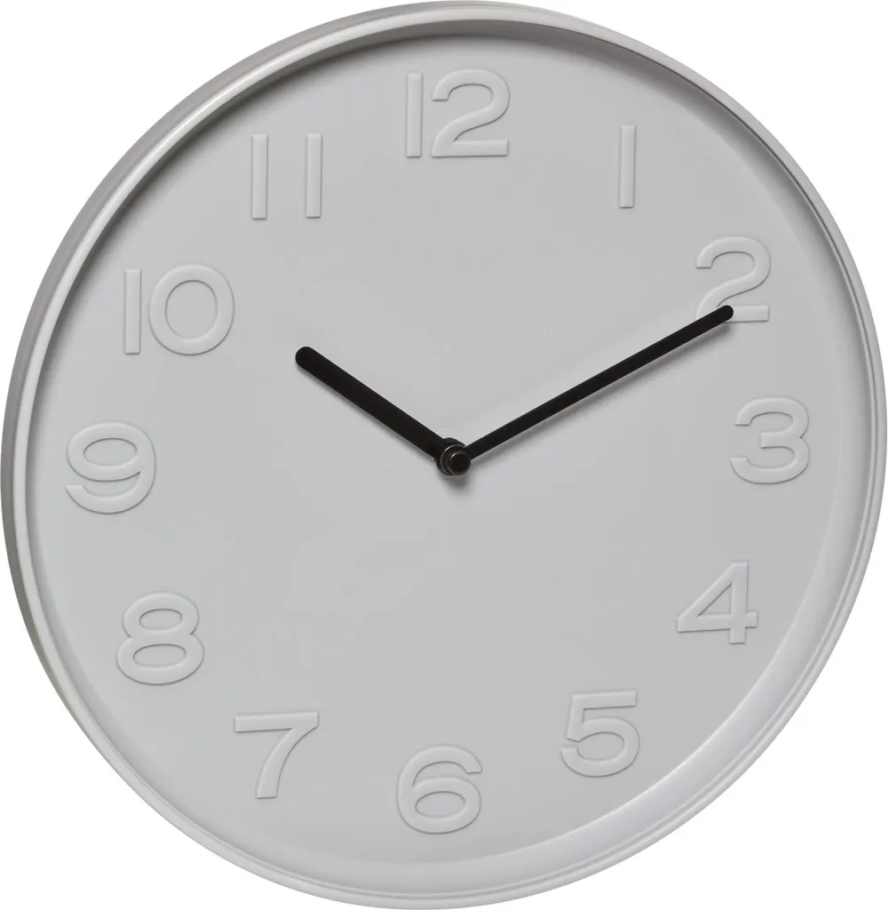 Horloge à quartz 255 mm avec chiffres 3D en relief pour lecture facile