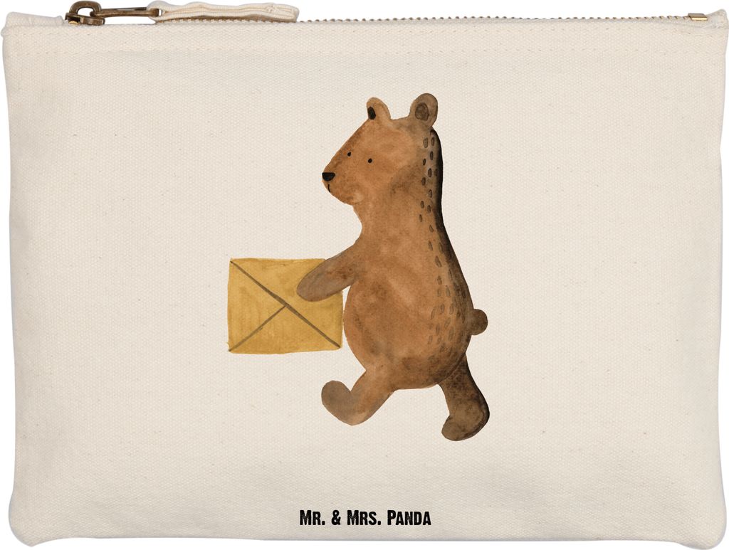 Mr. & Mrs. Panda pencil case Bär Zuhause Grösse XL Große - Weiß - Geschenk, Federmappe, Schlamper, Kulturbeutel, Mäppchen, Pouch, Schlampermä...