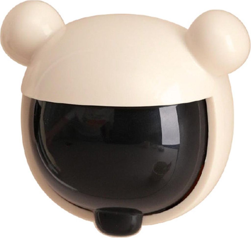 An der Wand montierter Zahnbürstenhalter mit staubdichter Abdeckung, U-förmiger Schlitz zur Entwässerung, selbstklebendes Badezimmer-Aufbewahrun...