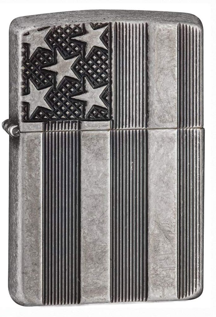 ZIPPO  zapalova 60001154 USA Flag Armor Case Antique Silver Obrázek produktu 