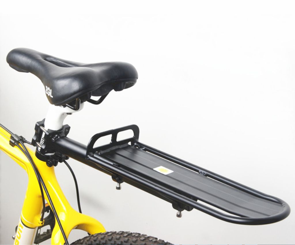 Universal Hinten MTB Fahrrad Gepäckträger mit Rücklicht Alu Schnellspanner