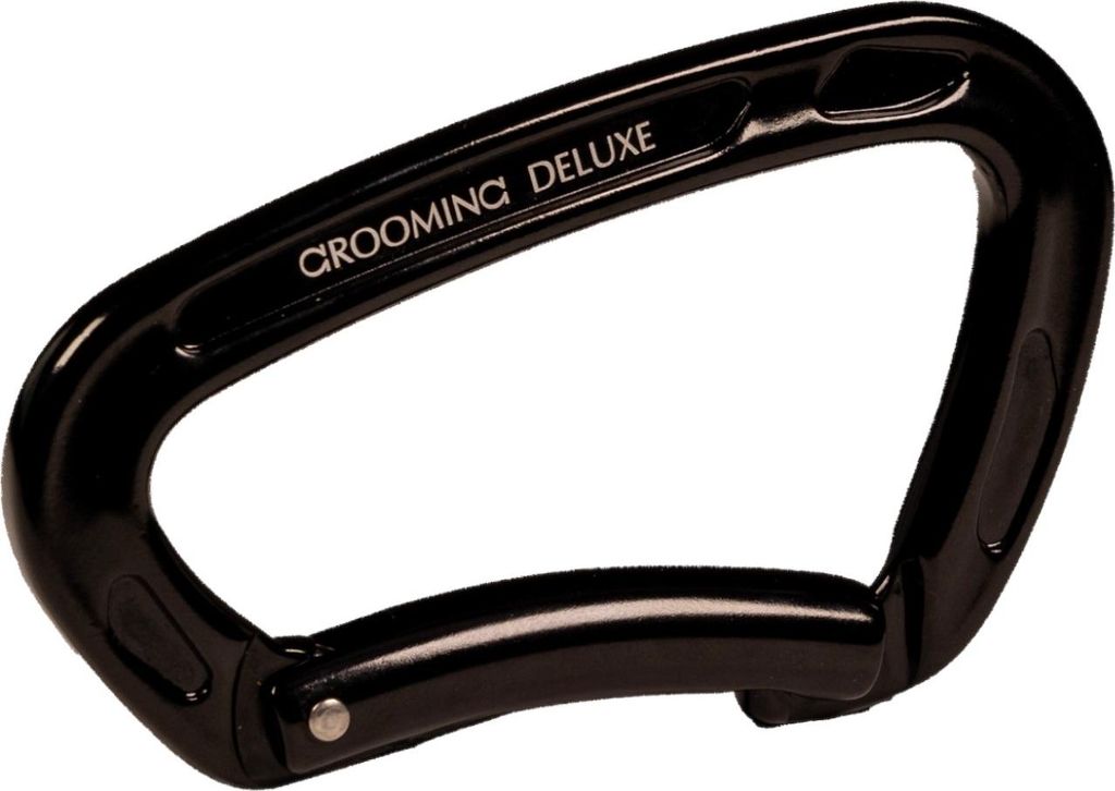 Grooming Deluxe Sicherheitskarabiner Aluminium Karabiner Schwarz