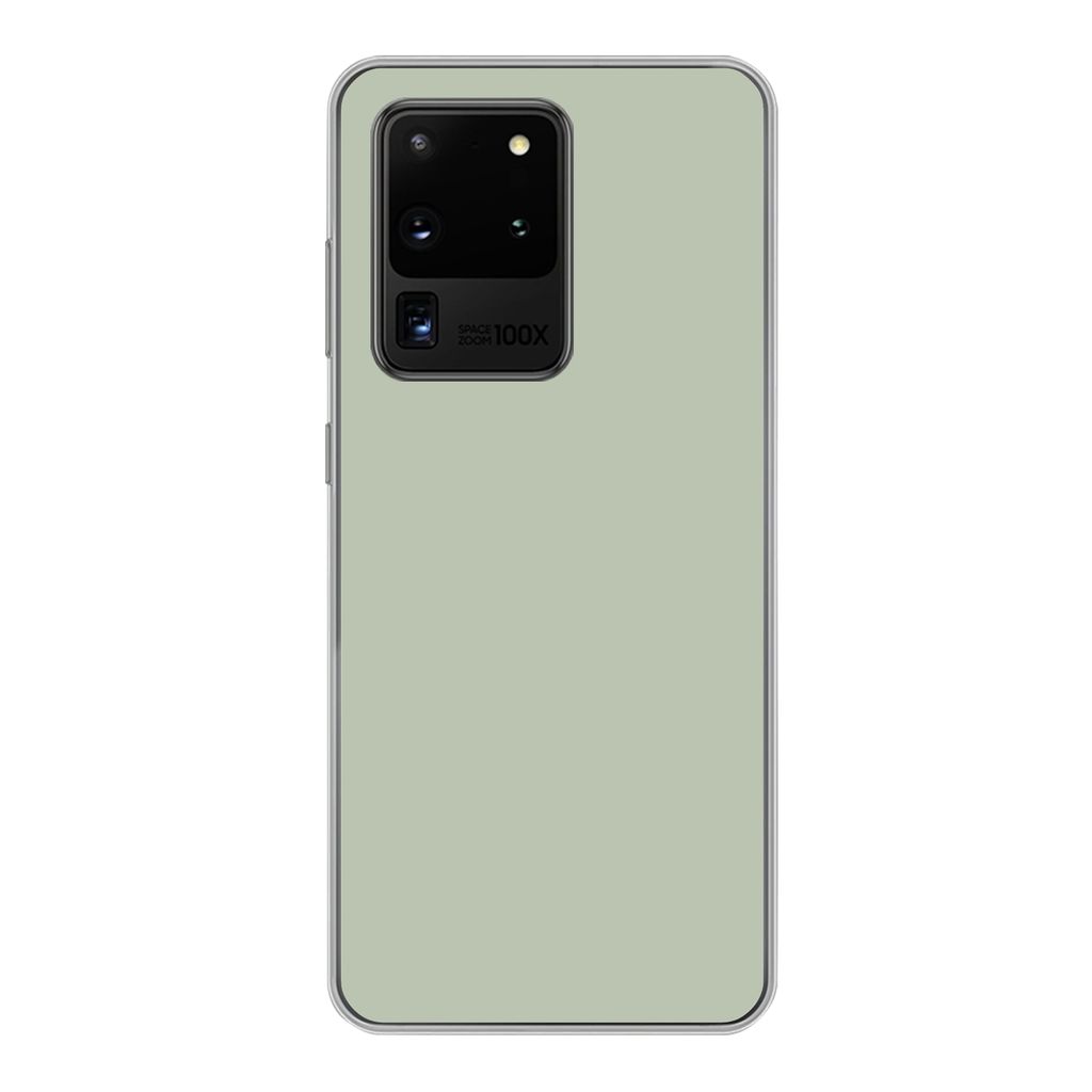 MuchoWow Handyhülle Schutzhülle Hülle für Samsung Galaxy S20 Ultra Farbe - Mintgrün - Innenausstattung Silikon Softcase Handy Hülle - Karte...
