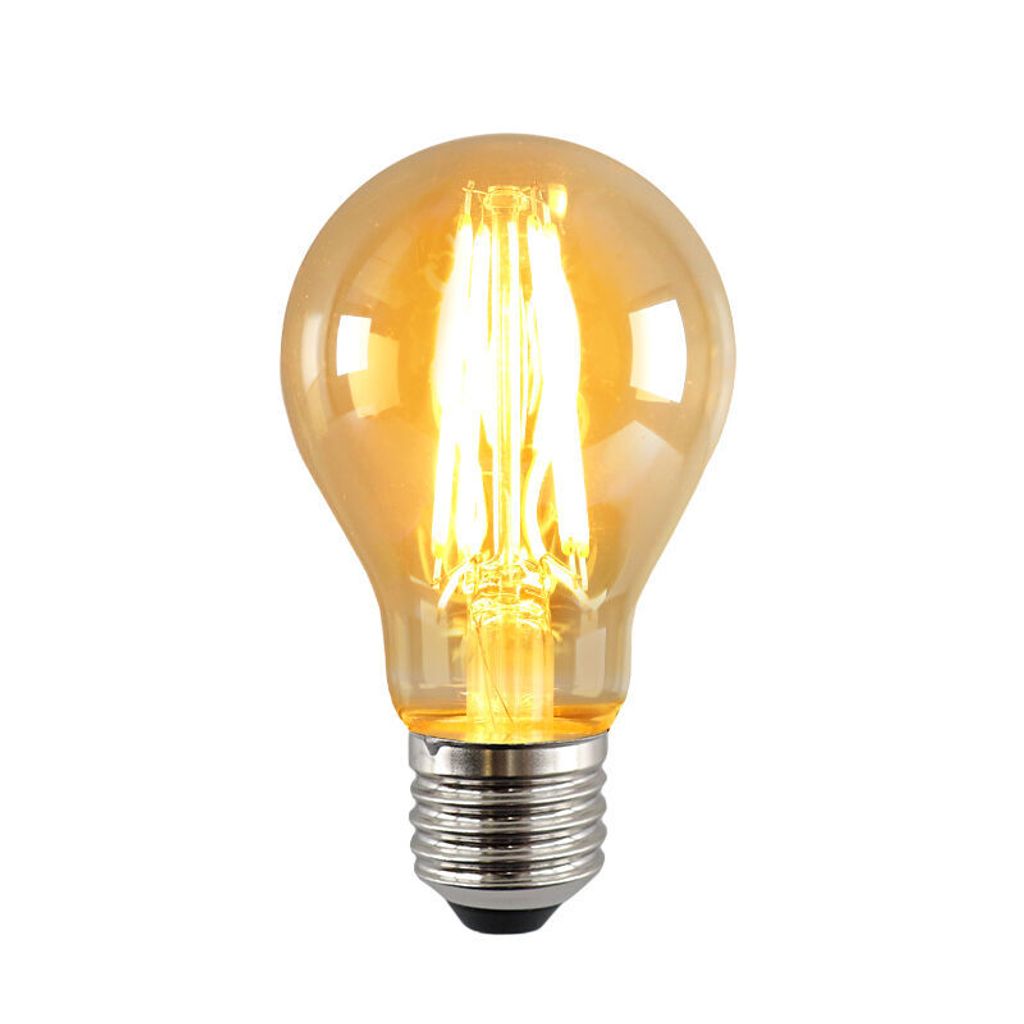Olucia - PAKIZE A60 - E27 LED-Filamentlampe - 5W - 2200K - Dimmbar - Amber